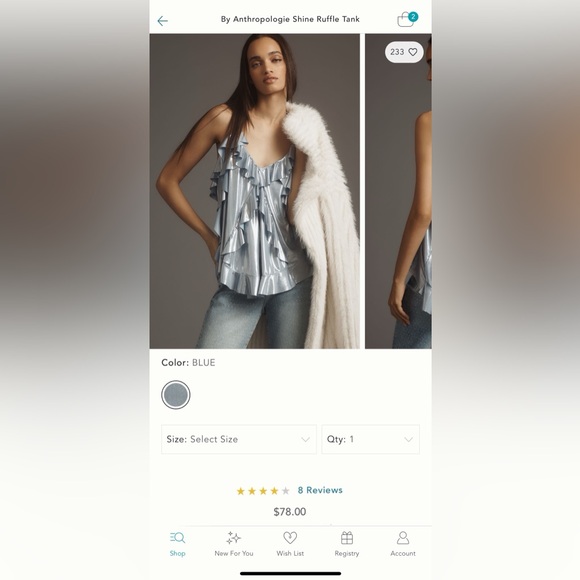 Shine Ruffle Tank by Anthropologie in Brand New Condition, Size Small - Picture 5 of 6